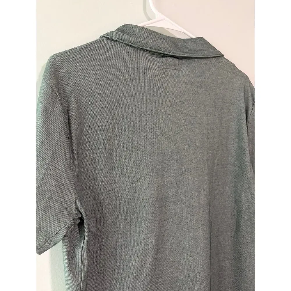 J.Crew Slim Fit Polo Men's Medium Heathered Green Cotton Blend